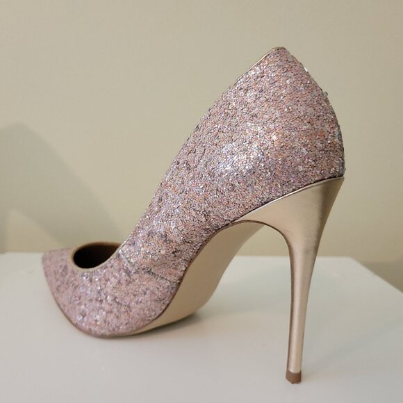 Steve Madden | Daisie Pink Glitter Heel, Size 9 - Picture 10 of 16